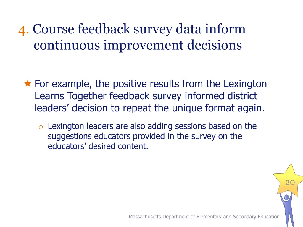 4 course feedback survey data inform continuous