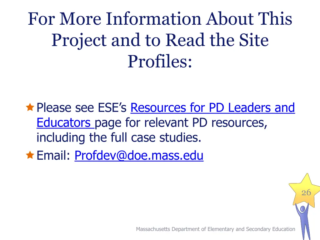 for more information about this project