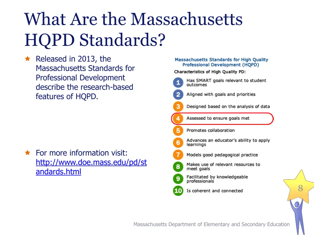 what are the massachusetts hqpd standards