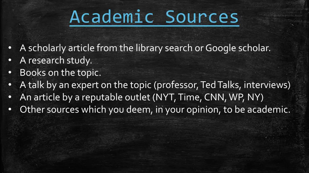 academic sources