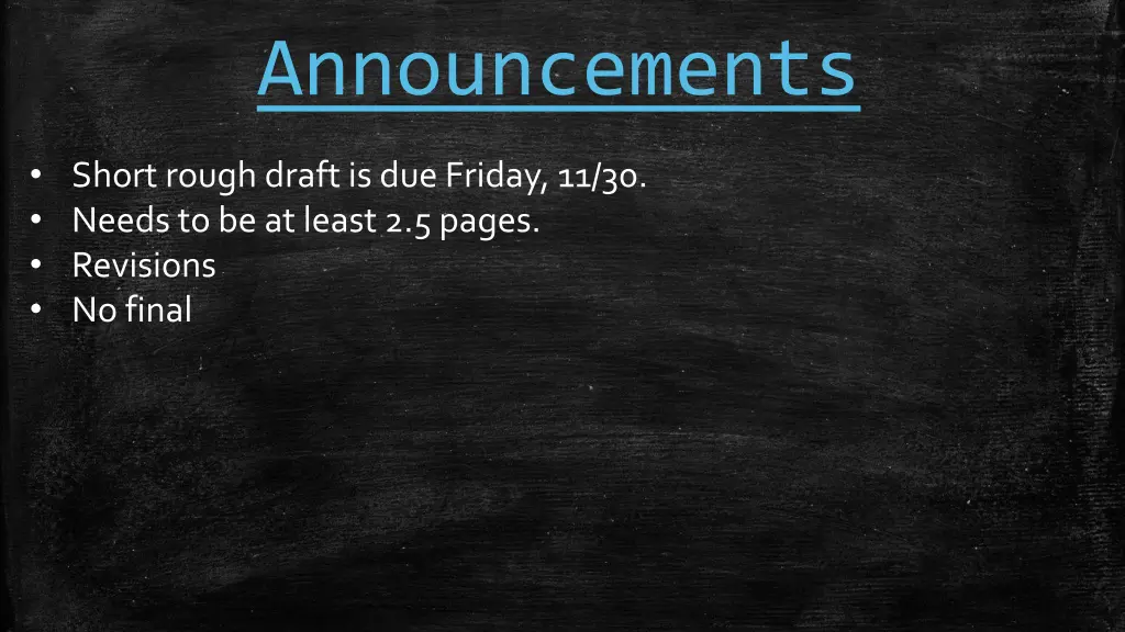 announcements