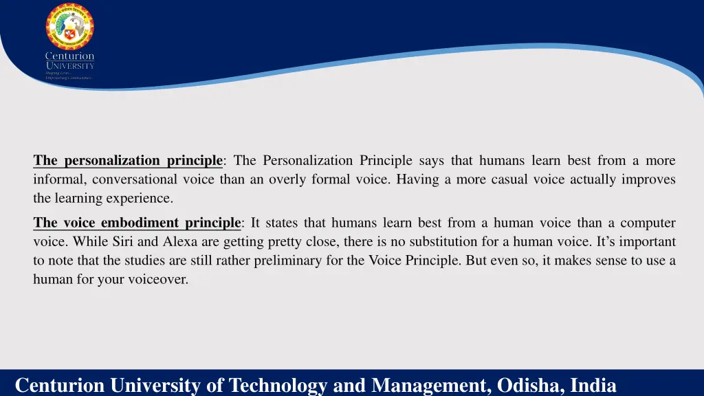 the personalization principle the personalization
