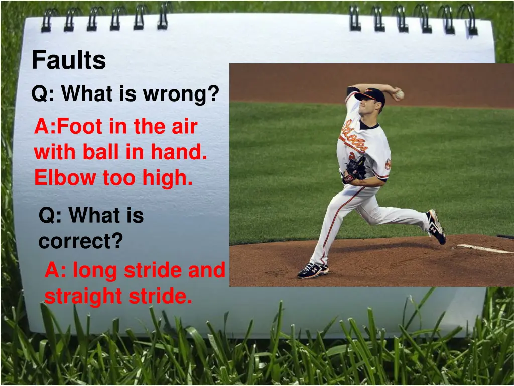 faults q what is wrong a foot in the air with