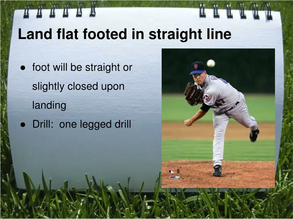 land flat footed in straight line