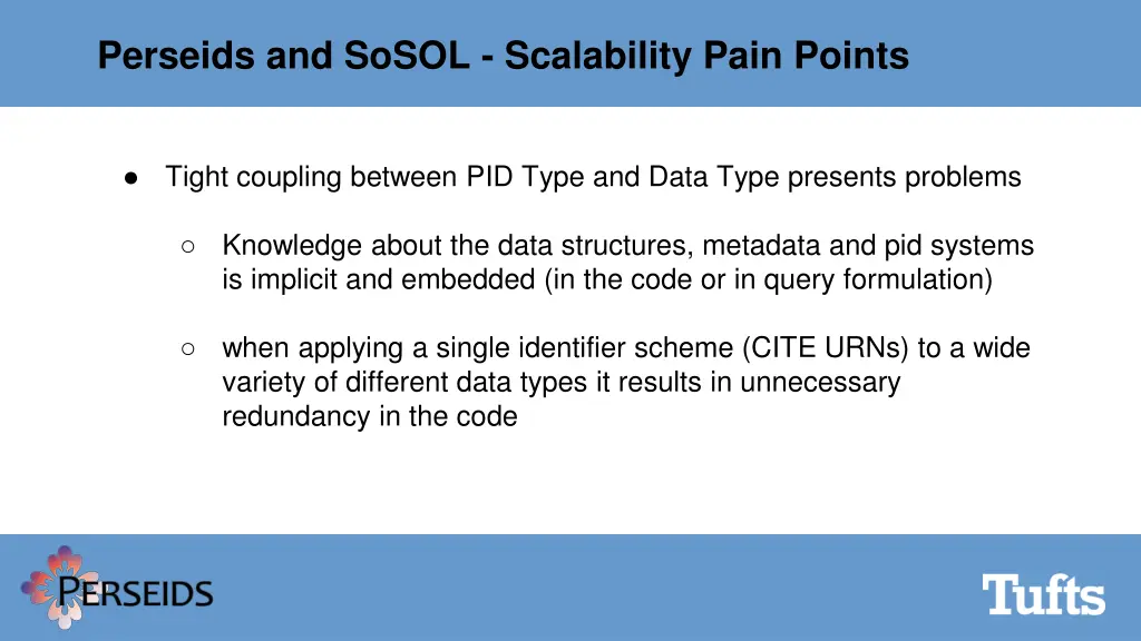 perseids and sosol scalability pain points