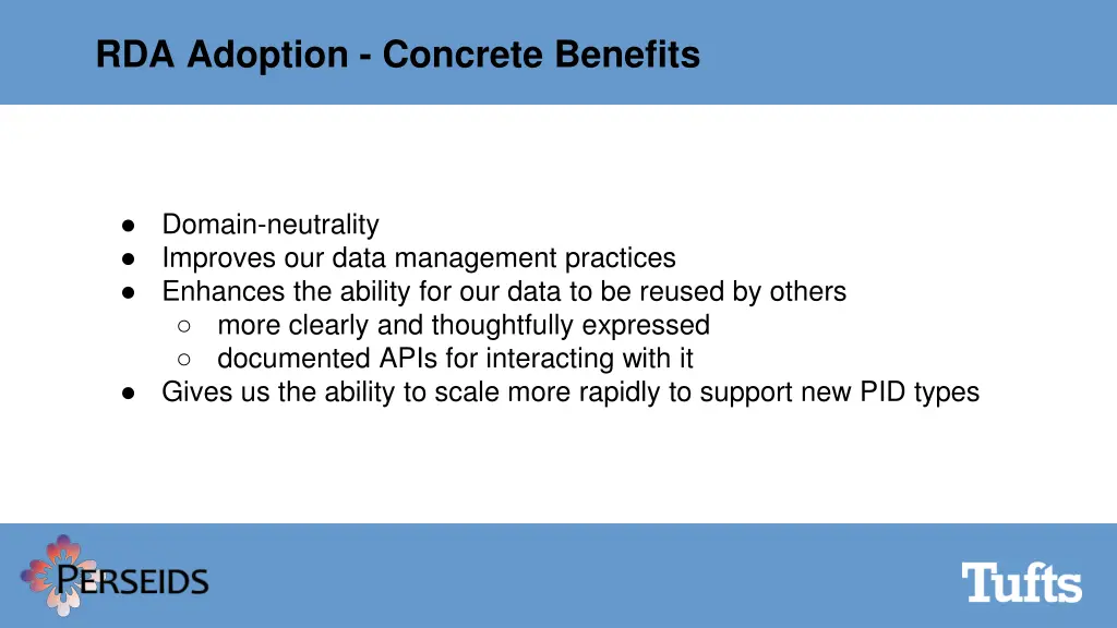 rda adoption concrete benefits