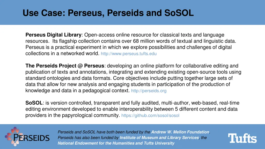 use case perseus perseids and sosol
