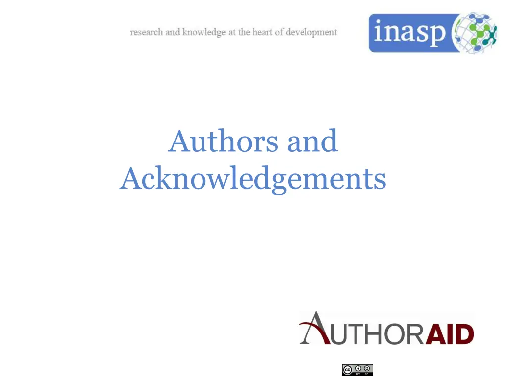 authors and acknowledgements