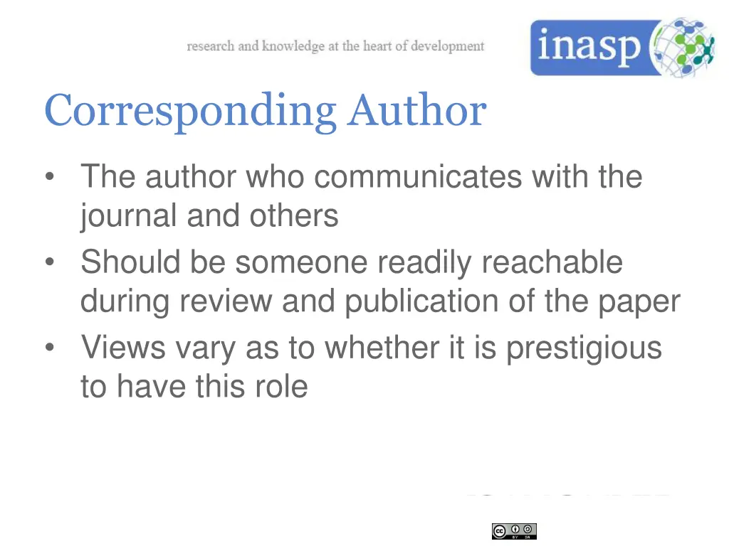 corresponding author