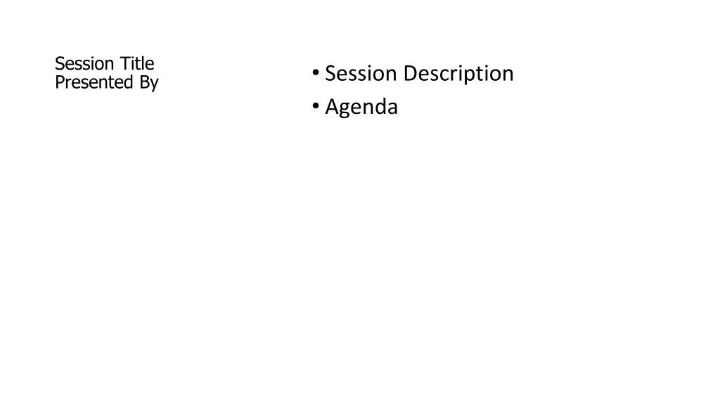 session title presented by