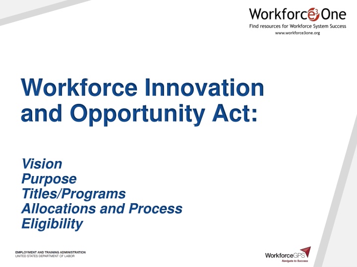workforce innovation and opportunity act