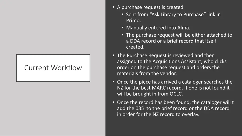 a purchase request is created sent from 1