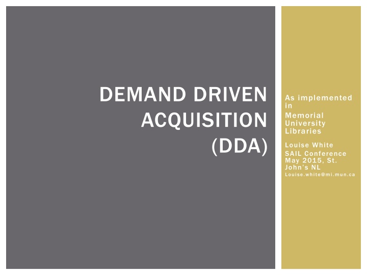 demand driven acquisition