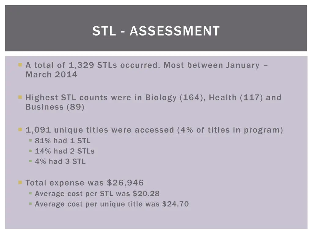 stl assessment