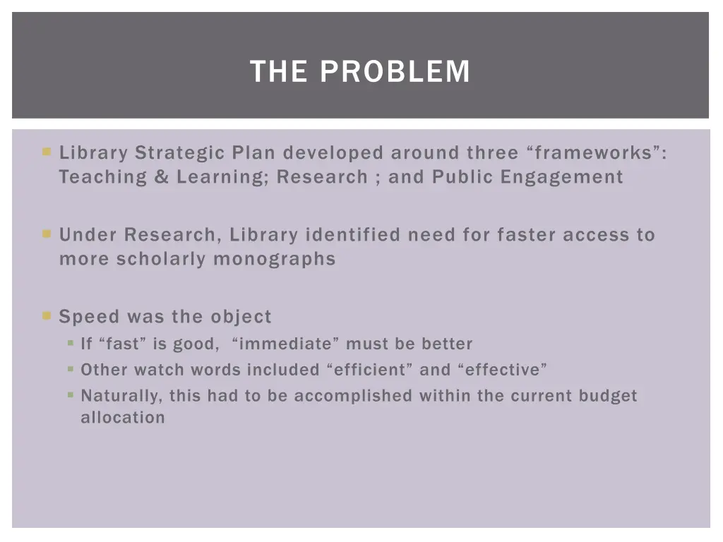 the problem