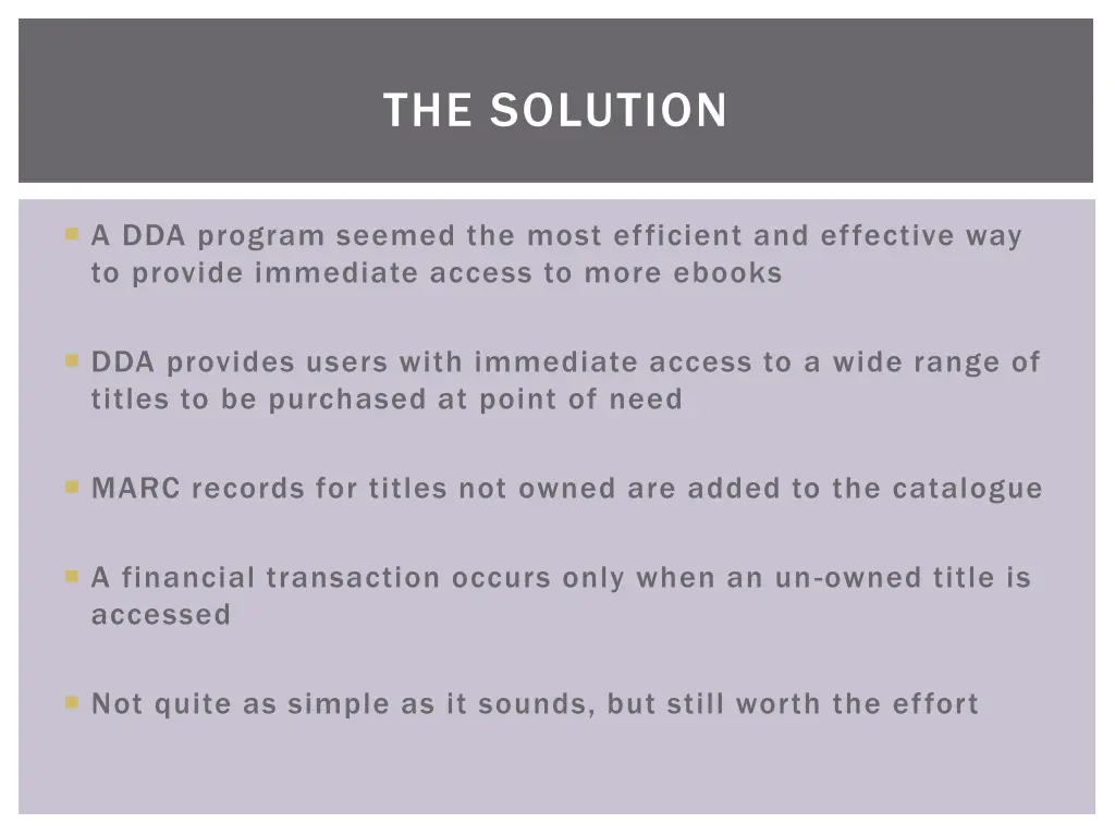 the solution