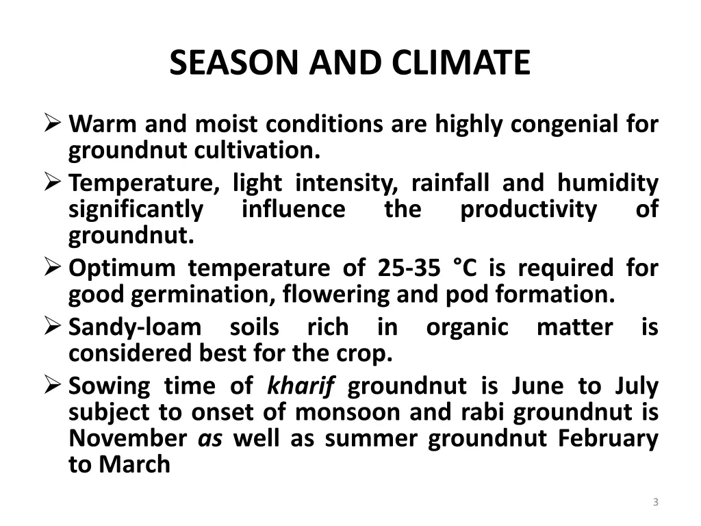 season and climate