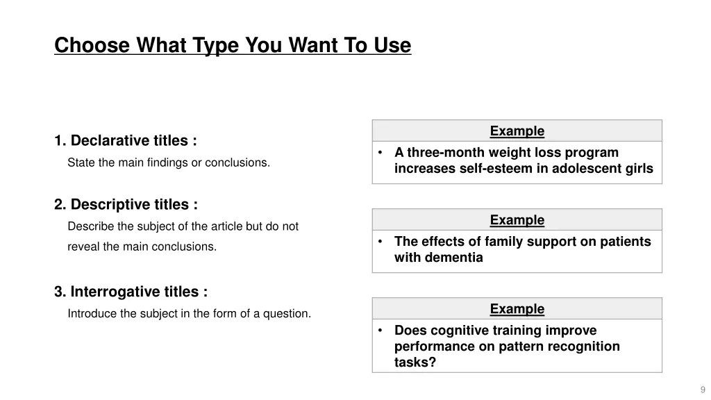 choose what type you want to use