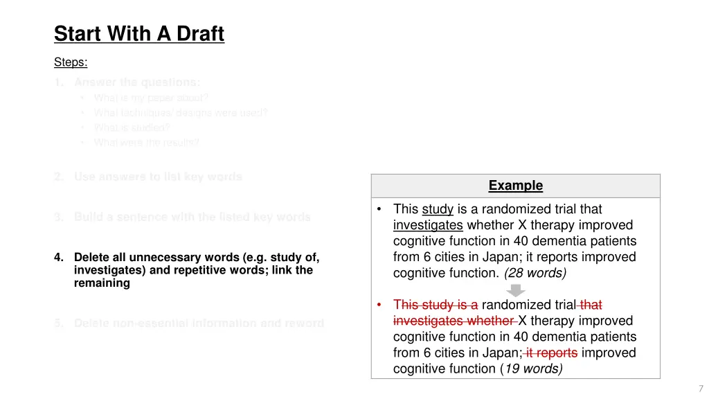 start with a draft 3