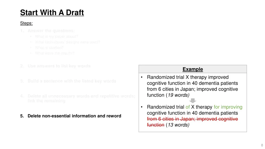 start with a draft 4