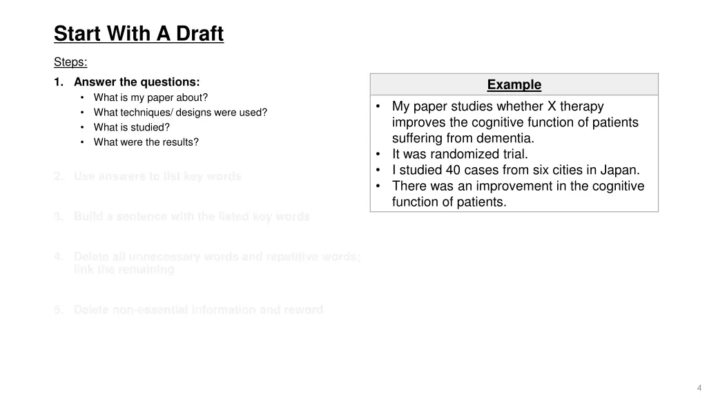 start with a draft