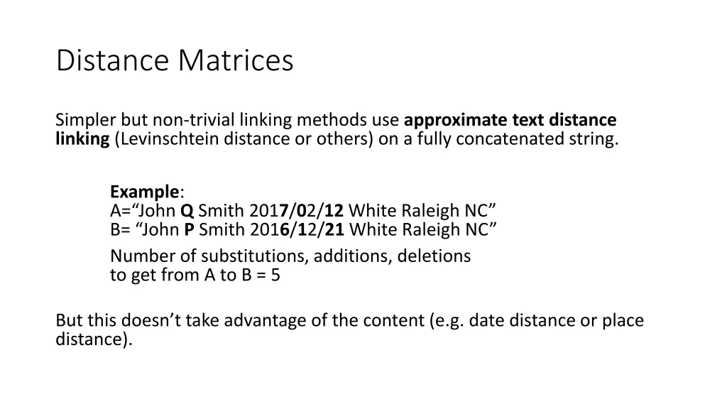 distance matrices 1