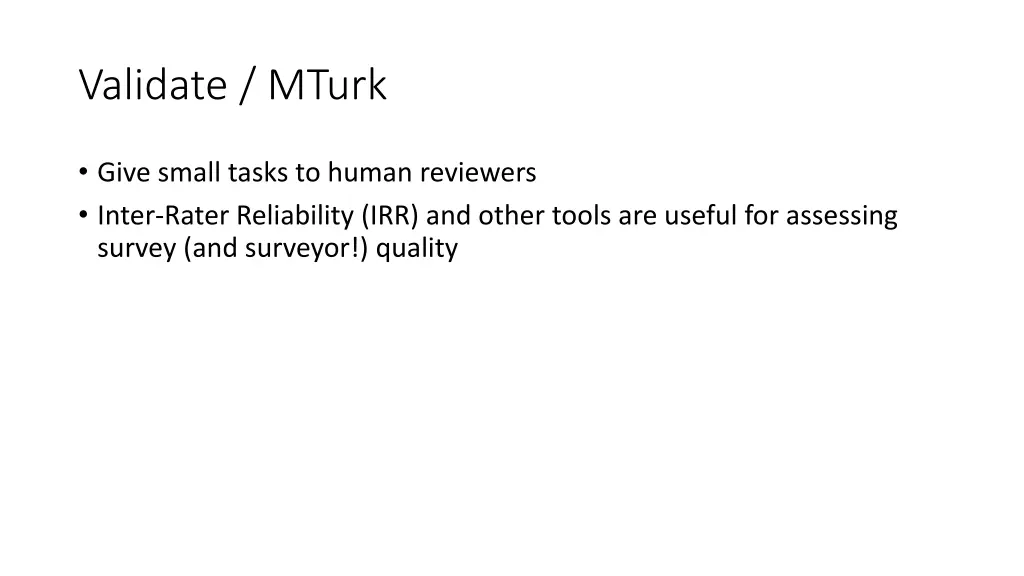 validate mturk