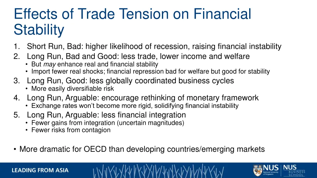 effects of trade tension on financial stability