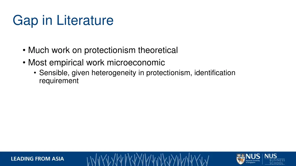 gap in literature
