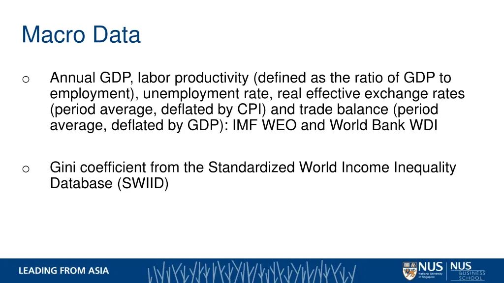 macro data