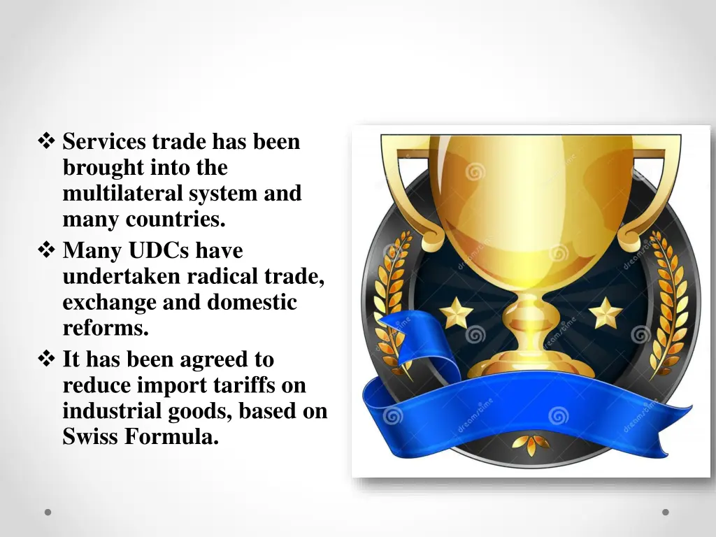 services trade has been brought into