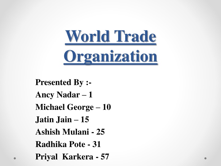 world trade organization