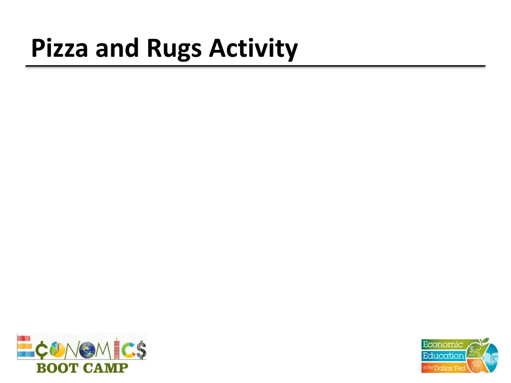 pizza and rugs activity