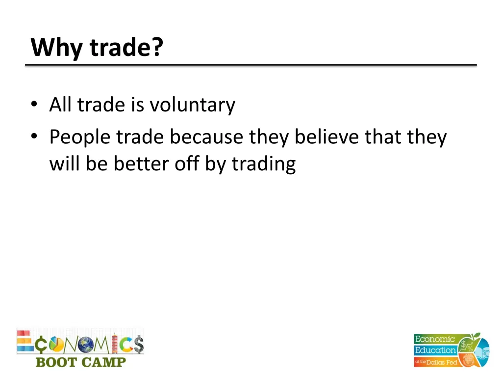 why trade