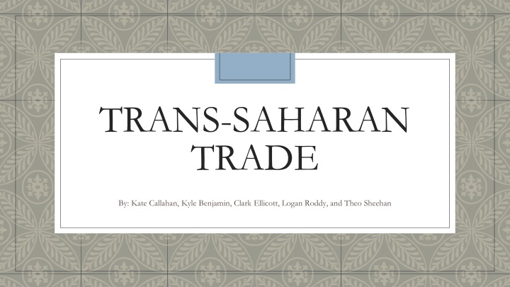 trans saharan trade