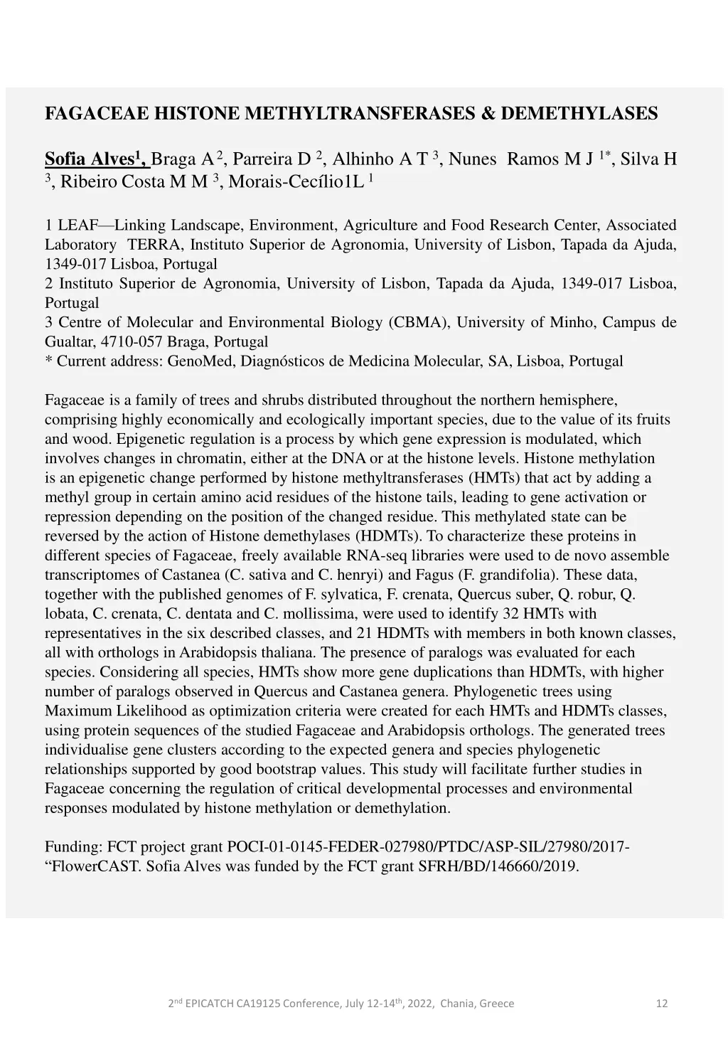 fagaceae histone methyltransferases demethylases