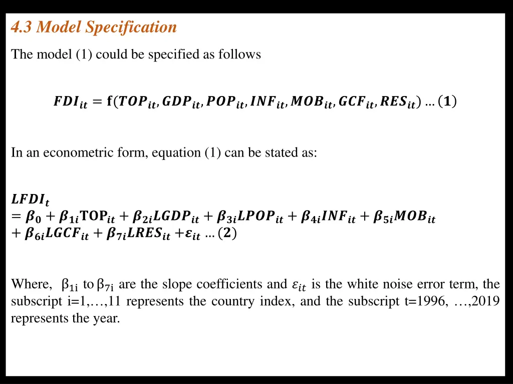 4 3 model specification