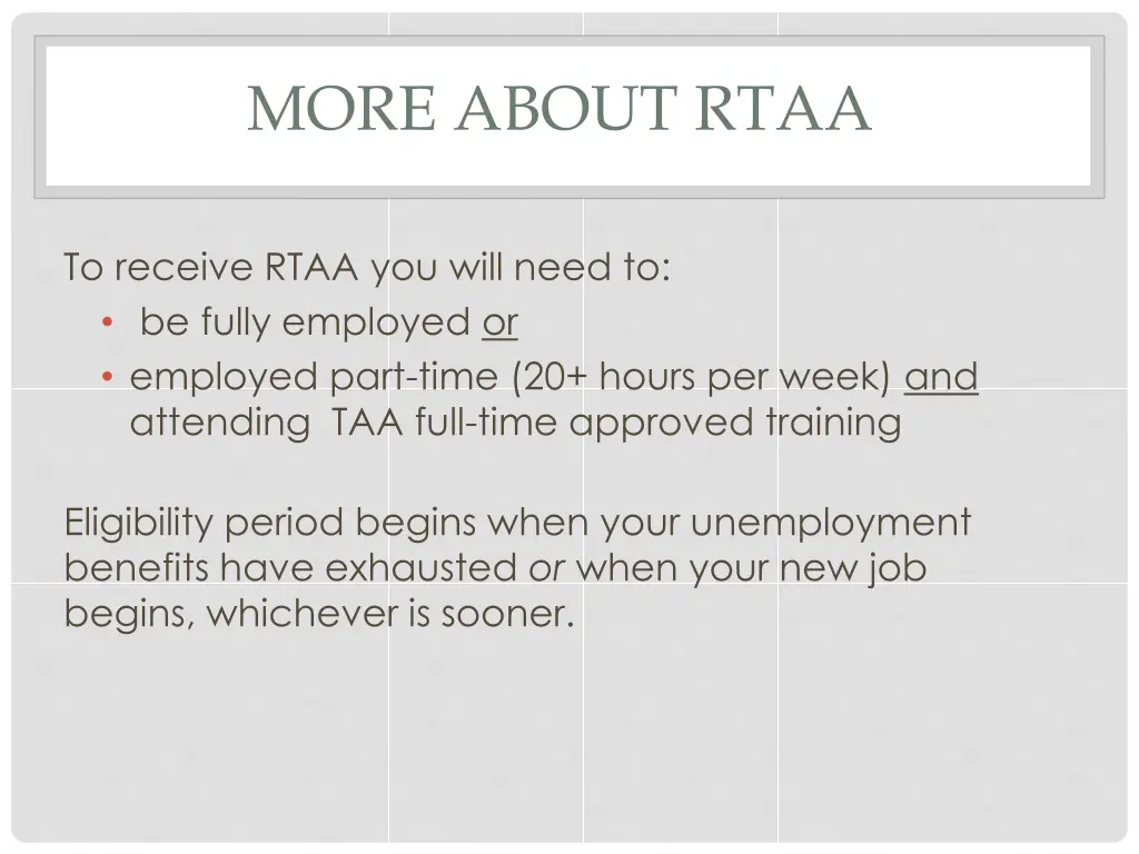 more about rtaa