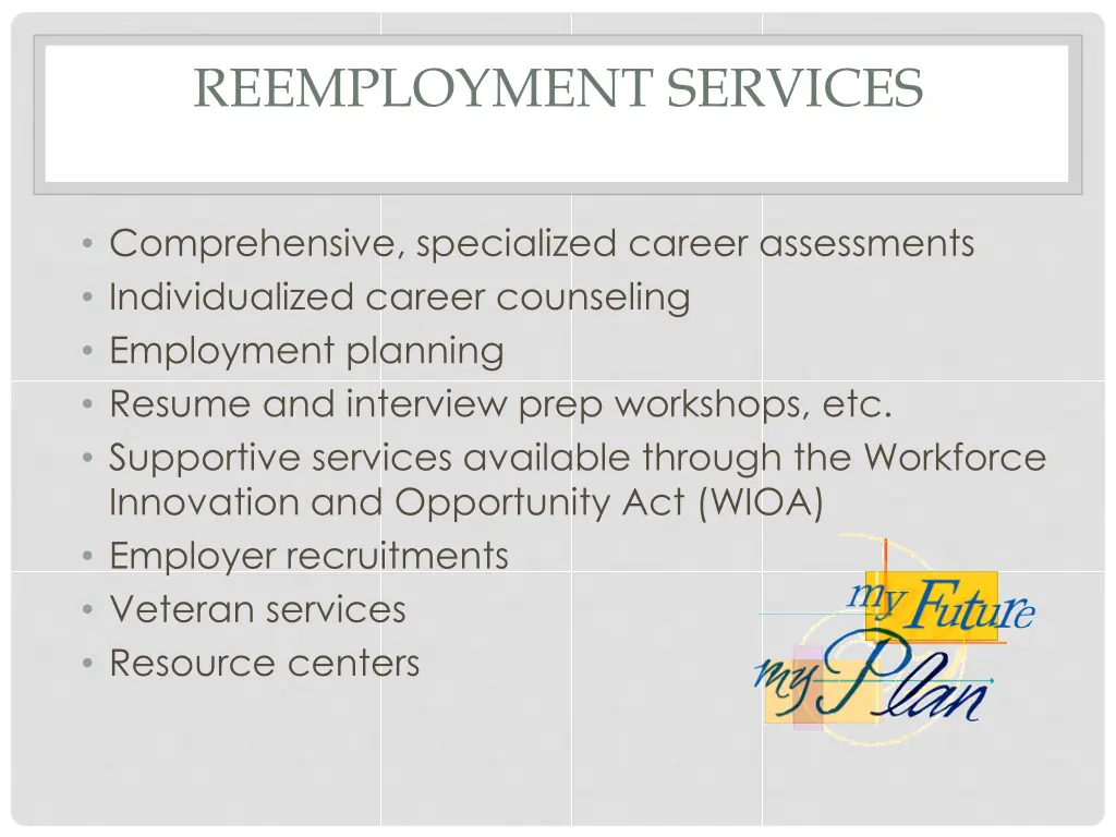 reemployment services