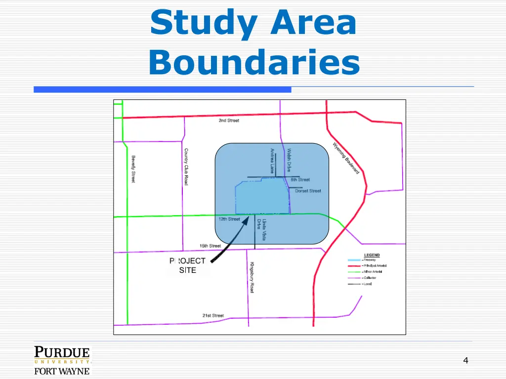 study area boundaries