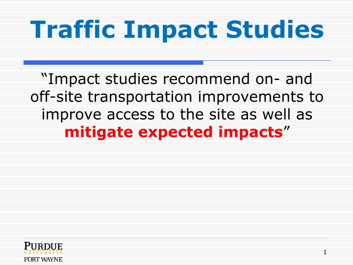 traffic impact studies