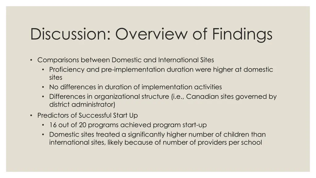 discussion overview of findings 1