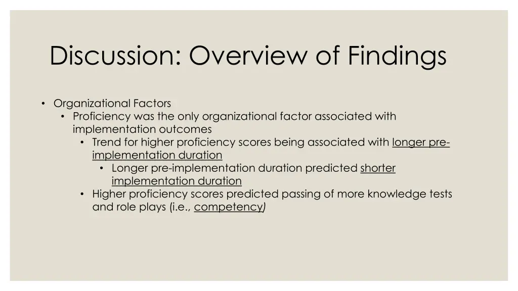 discussion overview of findings