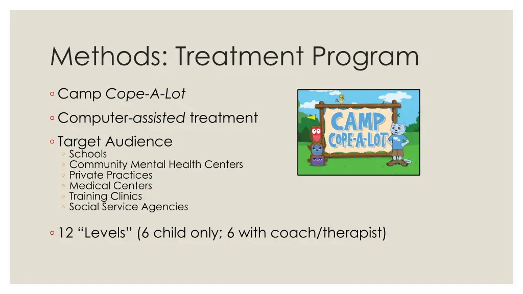 methods treatment program