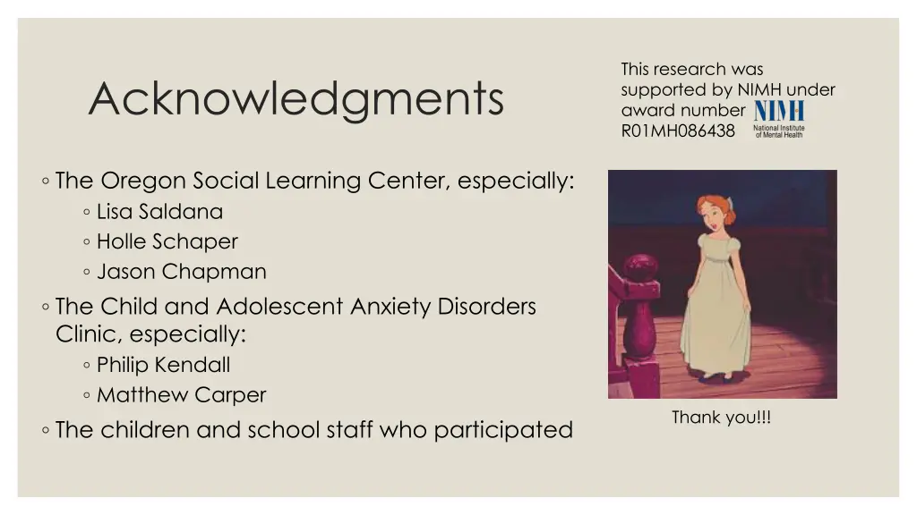this research was supported by nimh under award