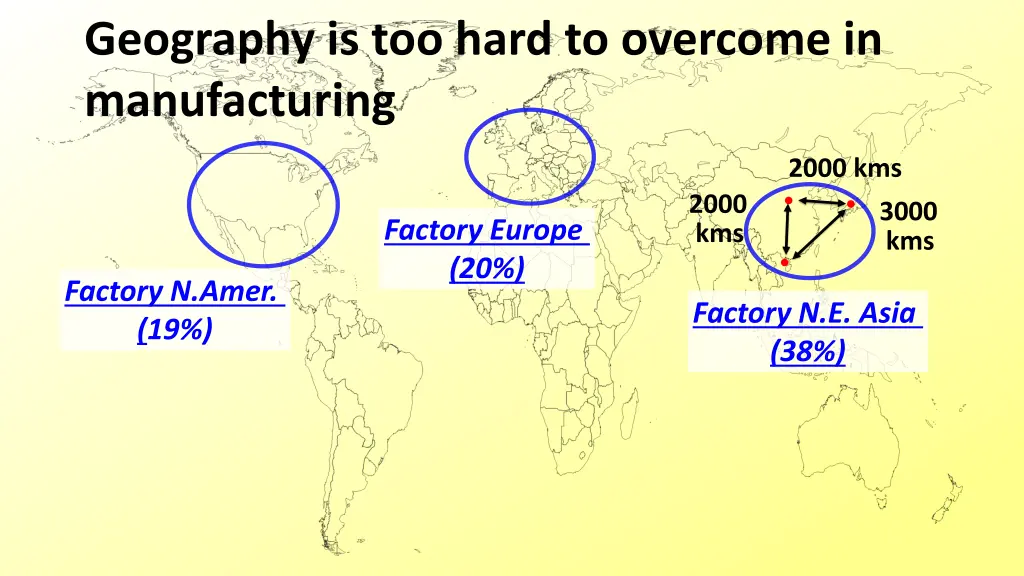 geography is too hard to overcome in manufacturing