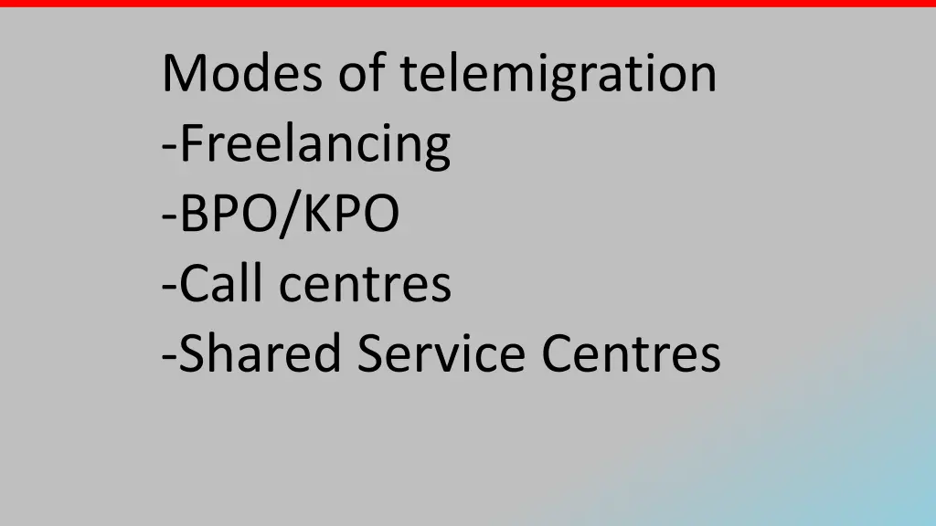 modes of telemigration freelancing bpo kpo call