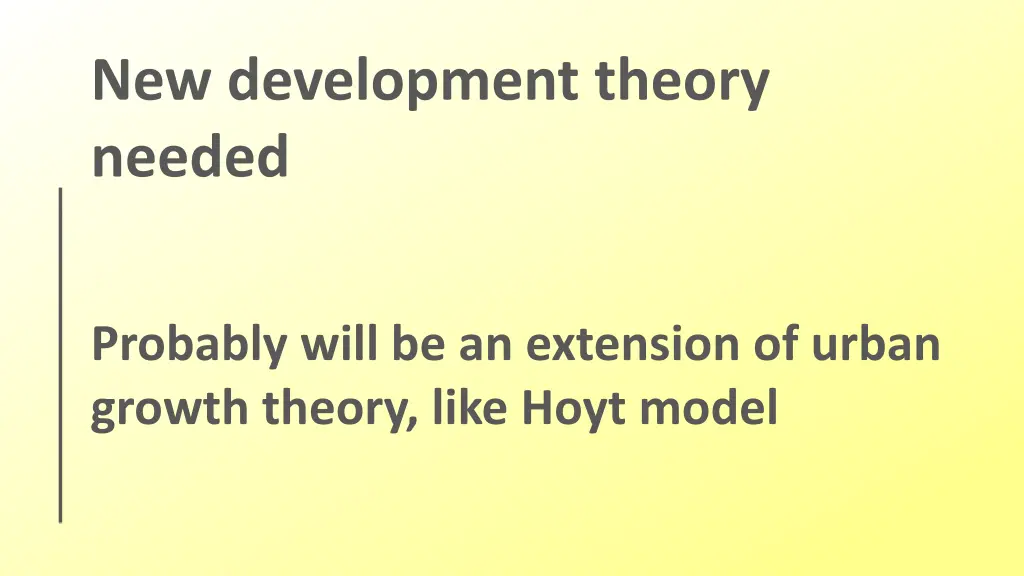 new development theory needed