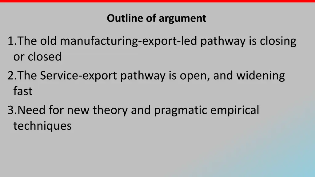 outline of argument