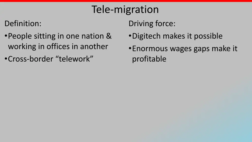 tele migration